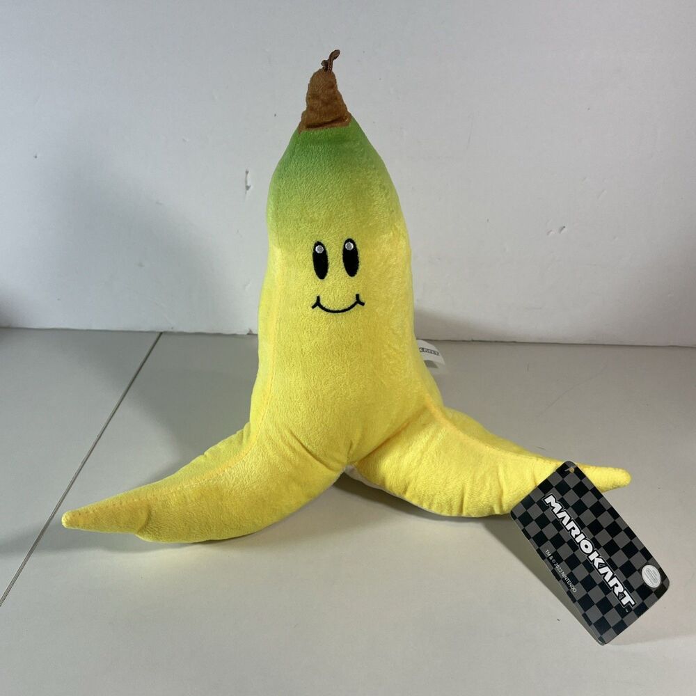Banana Peel Plush Plushie Stuffed 11" Mario Kart Nintendo